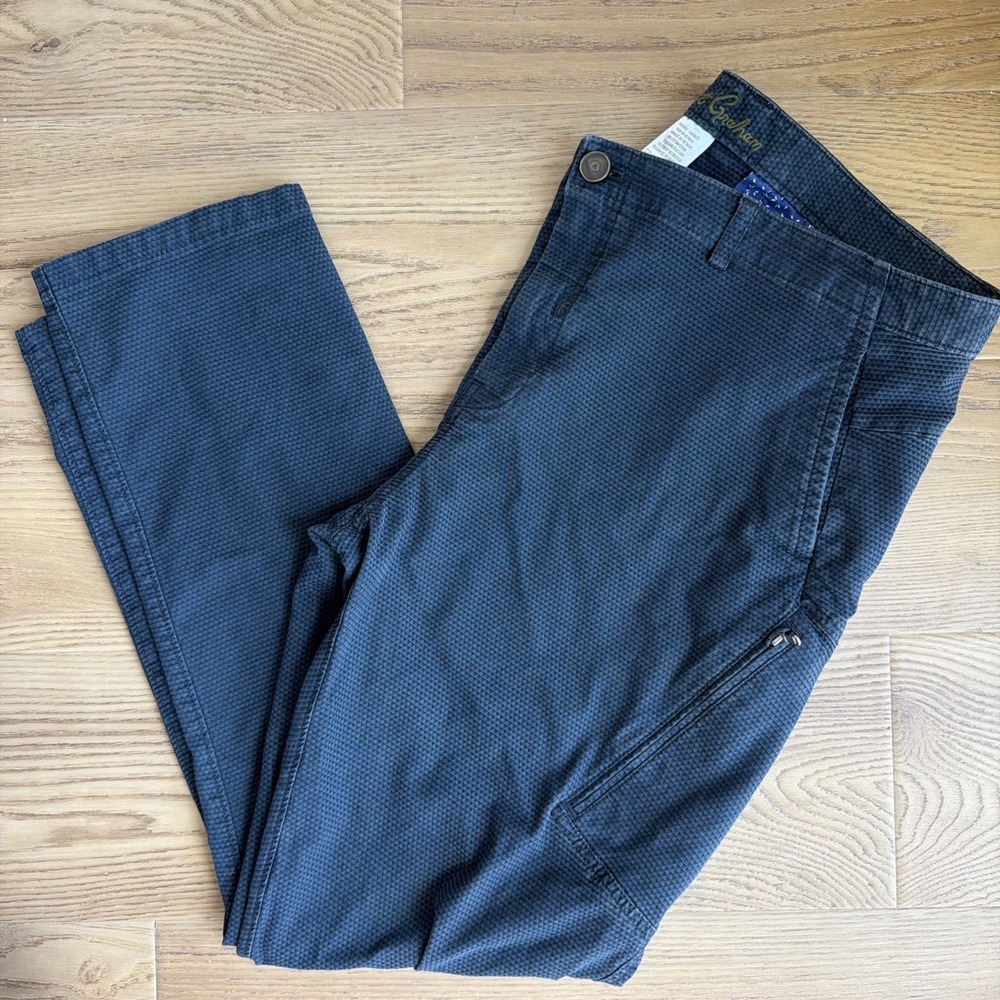 Robert Graham Kipling Tailored Utility Pants Mens 40 Blue Chino Geometric Golf